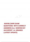  NAPSR,CNPR EXAM QUESTIONS  WITH CORRECT ANSWERS ALL VERIFIED BY AN EXPERT  A+ GRADED (LATEST UPDATE)