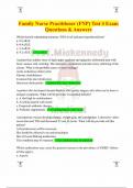 Family Nurse Practitioner (FNP) Test 4 Exam Questions & Answers