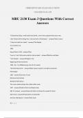 MBU 2130 Exam 3 Questions With Correct Answers