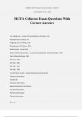 MCTA Collector Exam Questions With Correct Answers