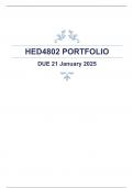 HED4802 PORTFOLIO-DUE 21 January 2025