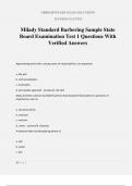 Milady Standard Barbering Sample State Board Examination Test 1 Questions With Verified Answers