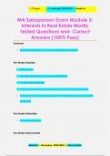 MA Salesperson Exam Module 3:  Interests in Real Estate Mostly Tested Questions and Correct  Answers (100% Pass)