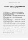 MISY 5325 Final 1-70 Exam Questions And Answers 100% Pass