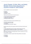 Jarvis Chapter 13 (Hair, Skin, and Nails) Multiple Choice Exam Questions & Answers Graded A+ 2025 Update