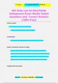 MO State Law for Real Estate  Salesperson Exam Mostly Tested  Questions and Correct Answers (100% Pass)