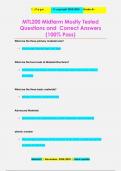 MTL200 Midterm Mostly Tested  Questions and Correct Answers (100% Pass)