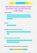 MTL 200 Final Exam Mostly Tested  Questions and Correct Answers (100% Pass)