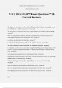 MKT REA CHAP 9 Exam Questions With Correct Answers.