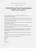 NURS 525 Psych Week 6 Exam Questions With Correct Answers