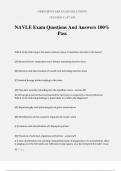 NAVLE Exam Questions And Answers 100% Pass