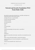 Network and Security Foundations WGU Exam Study Guide.