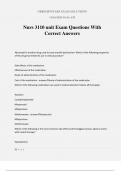 Nurs 3110 unit Exam Questions With Correct Answers