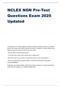 NCLEX NGN Pre-Test Questions Exam 2025 Updated