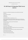 NU 455 Exam 2 GI Questions With Correct Answers