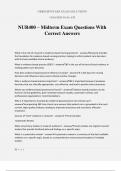 NUR400 – Midterm Exam Questions With Correct Answers