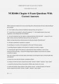 NURS406 Chapter 6 Exam Questions With Correct Answers