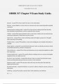 OBHR 317 Chapter 9 Exam Study Guide.