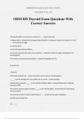 ODM 830 Thyroid Exam Questions With Correct Answers