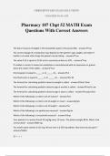 Pharmacy 107 Chpt 52 MATH Exam Questions With Correct Answers