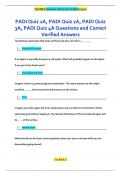 PADI Quiz 1A, PADI Quiz 2A, PADI Quiz  3A, PADI Quiz 4A Questions and Correct  Verified Answers