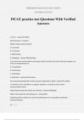 PiCAT practice test Questions With Verified Answers