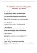 RC 511 NBRC Exit Exam Notes Radiographic Assessment 100% Verified