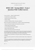 RNSG 1205 - Nursing Skills I - Exam 1 Questions With Verified Answers