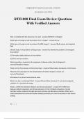 RTE1000 Final Exam Review Questions With Verified Answers