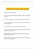 OCR a level PE exam guide 