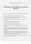 SOD Theory 1 Exam Questions And Answers 100% Pass