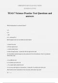 TEAS 7 Science Practice Test Questions and answers