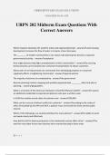 URPN 202 Midterm Exam Questions With Correct Answers