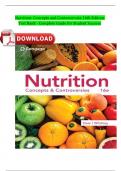 TEST BANK for Nutrition: Concepts and Controversies 16th Edition Test Bank - Complete Guide for Student Success Newest Version 