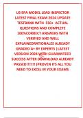 US EPA MODEL LEAD INSPECTOR LATEST FINAL EXAM 2024 UPDATE TESTBANK WITH  550+  ACTUAL QUESTIONS AND COMPLETE 100%CORRECT ANSWERS WITH VERIFIED AND WELL EXPLAINEDRATIONALES ALREADY GRADED A+ BY EXPERTS |LATEST VERSION 2024 WITH GUARANTEED SUCCESS AFTER DOW