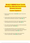 Mosby's NBDHE Exam Tested  Questions With Revised Correct  Detailed Answers   >Latest Update>> 