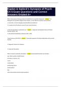 Kaplan & Sadock-s Synopsis of Psych Ch 6 Exam Questions and Correct Answers Graded A+