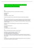 UNE Medical Biochemistry Exam 1 Questions and Answers