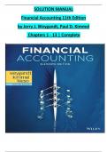 SOLUTION MANUAL Financial Accounting 11th Edition by Jerry J. Weygandt, Paul D. Kimmel Chapters 1 - 13 | Complete