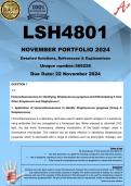 LSH4801 PORTFIOLIO (COMPLETE ANSWERS) 2024 - DUE 22 November 2024