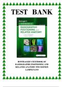 Test Bank for Bontrager's Textbook of Radiographic Positioning and Related Anatomy, 9th Edition by John Lampignano, All Chapters 1 - 20, Newest Version