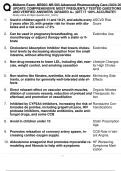 Midterm Exam NR565 - NR 565 Advanced Pharmacology Care 2024-2025 UPDATE