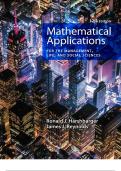 Solution Manual for Mathematic Applications for the Management, Life, and Social Sciences, Twelfth Edition by Ronald J. Harshbarger, James J. Reynolds