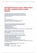 AD HAAD Pharmacy Exam: Sabeer Nasri Doc With complete solution Latest 2024/25.