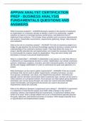 APPIAN ANALYST CERTIFICATION PREP - BUSINESS ANALYSIS FUNDAMENTALS QUESTIONS AND ANSWERS