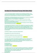 Test Bank For Professional Nursing 10th Edition by Beth Black 9780323776653 Chapter 1-16 All Chapters with Answers and Rationals