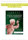 Test Bank Physical Examination and Health Assessment, 9th Edition by Carolyn Jarvis 2024/2025 ( 100% verified)