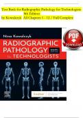 Test Bank for Radiographic Pathology for Technologists 8th Edition Kowalczyk / All Chapters 1-12 / Full Complete