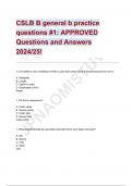 CSLB B general b practice questions #1: APPROVED Questions and Answers 2024/25!