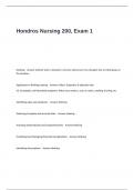 HONDROS Nursing 200, Exam 1 Questions and Answers